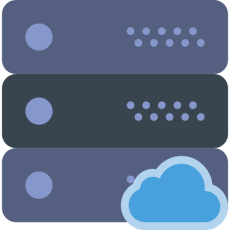 Serverinfrastruktur hinter einer Wolke