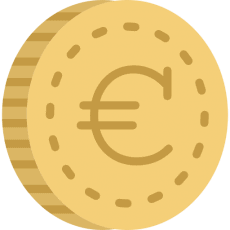 Grafik einer Euromünze
